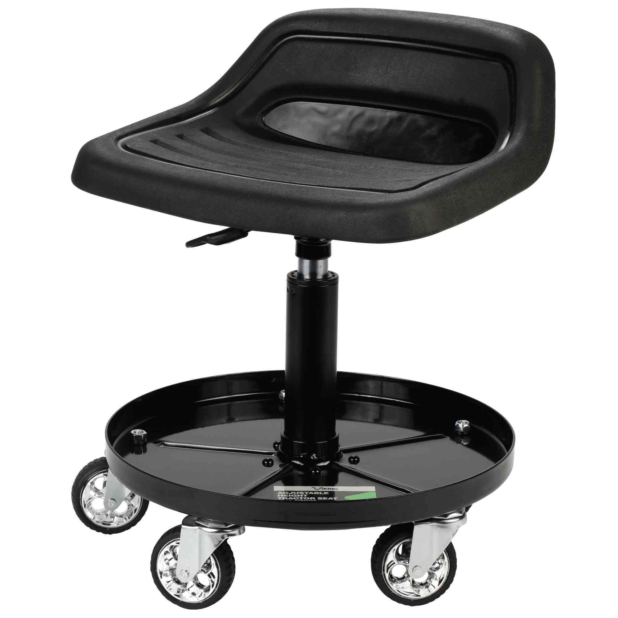 Viking by American Forge & Foundry - Mechanic's Roller Tractor Seat w/ Adjustable Height / Tool Tray- 300 Lbs. Capacity - Model # 57108